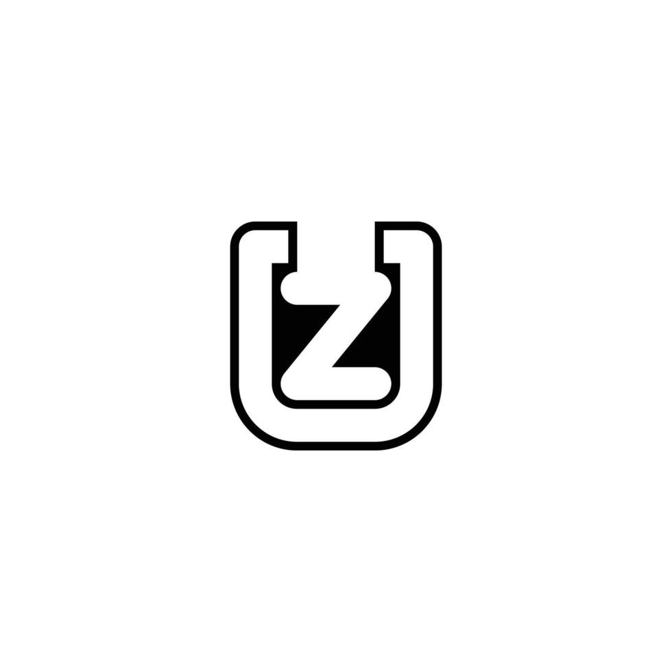 Custom ZU or UZ Monogram Logo for High-End Visual Identity vector