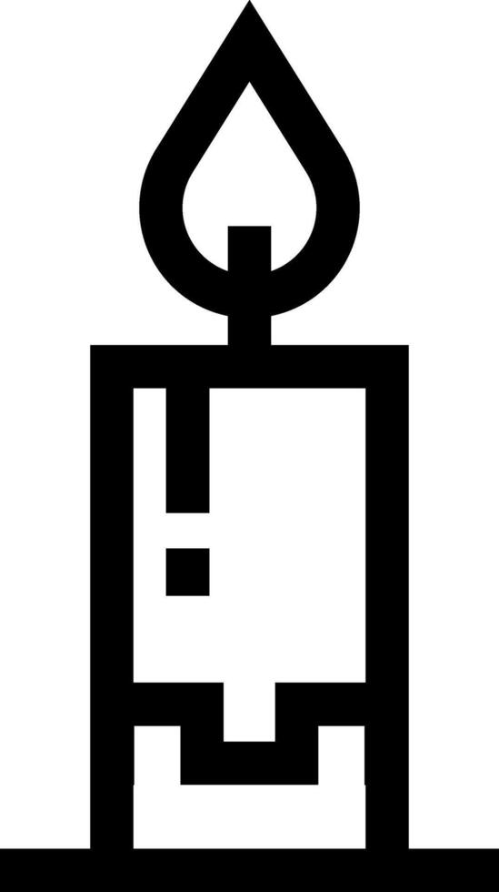 Simple Lit Candle Flame Icon vector