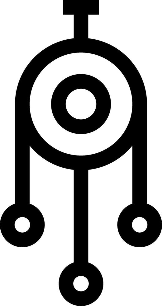 Traditional Chinese Rattle Drum Toy Icon vector