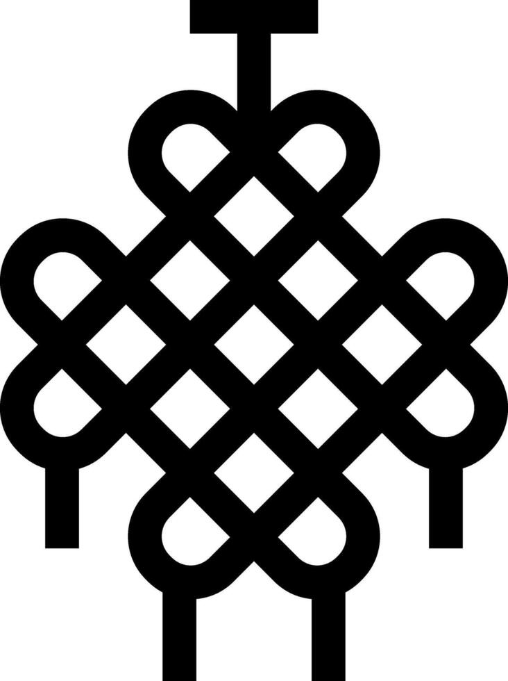 Decorative Chinese Knot Symbol Icon vector