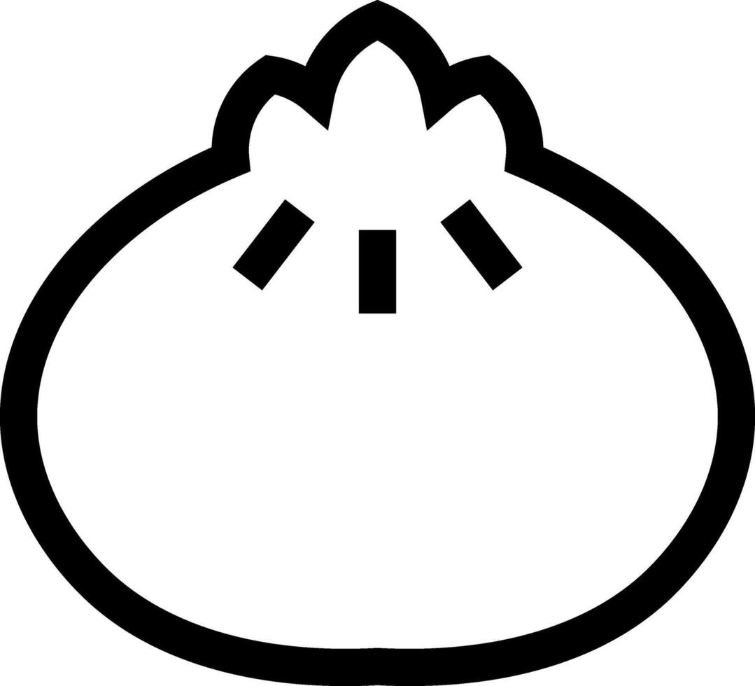 Delicious Chinese Steamed Bun Icon vector