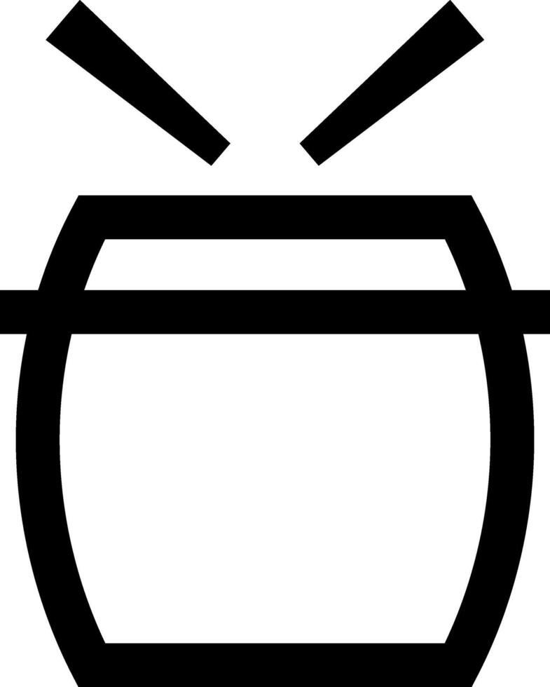 Traditional Chinese Drum Instrument Icon vector