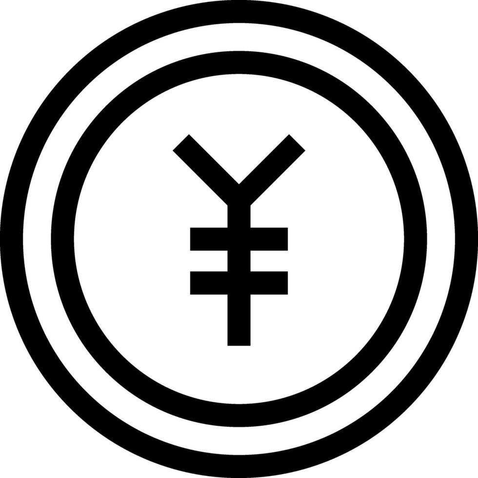 Chinese Yuan Currency Symbol Icon vector