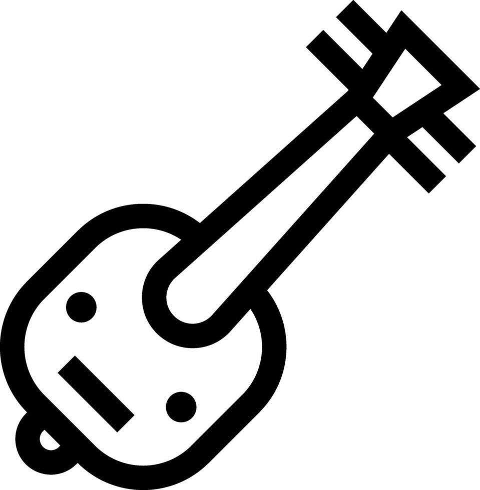 Traditional Chinese Liuqin Instrument Icon vector