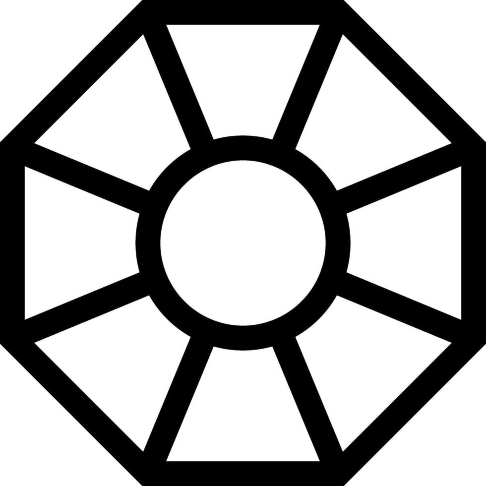 Traditional Chinese Ba Gua Mirror Icon vector
