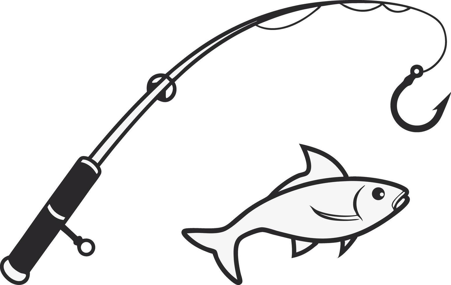 Creative Fishing Hobby Design Highlighting Angling Passion and Nature Connection Themes vector