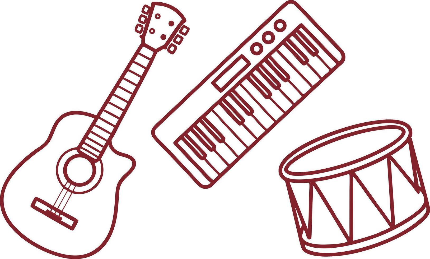Playing Musical Instruments Illustration Featuring Music Passion and Creative Performance Concepts vector