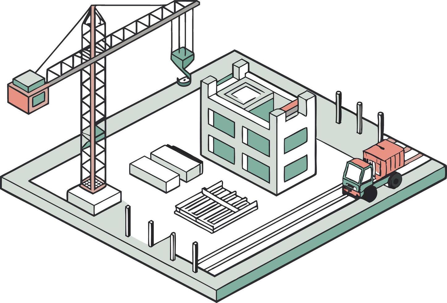 Unique Heavy Machinery Artwork Perfect for Engineering Campaigns and Industrial Awareness Projects vector