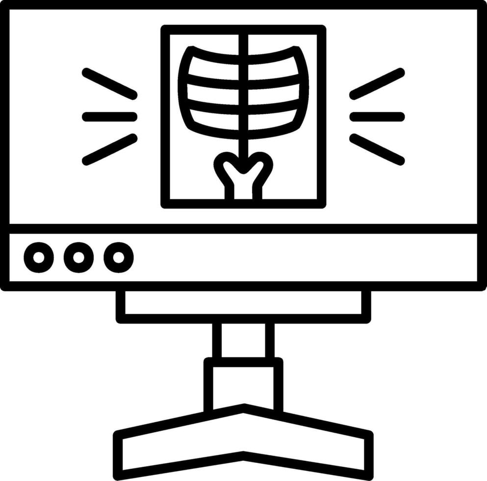 X-ray Outline Style Icon vector