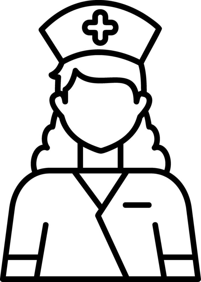 Nurse Line Icon vector