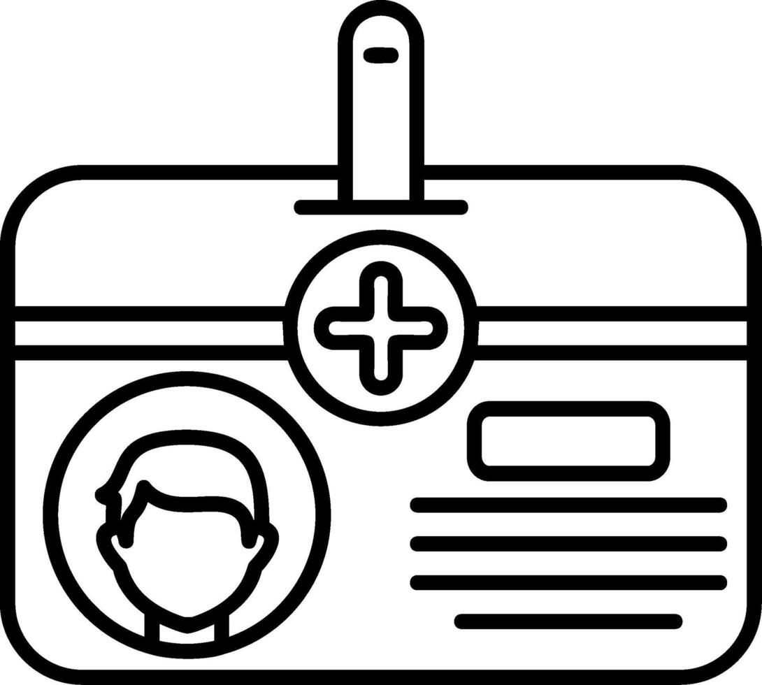 Medical Card Line Icon vector