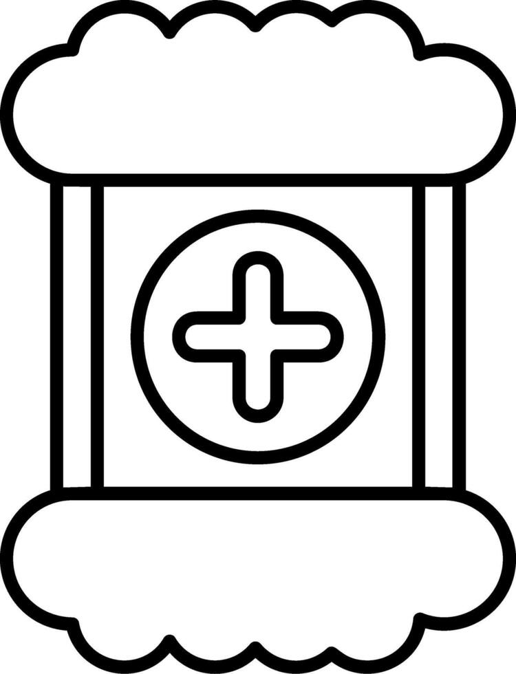 Cotton Wool Line Icon vector