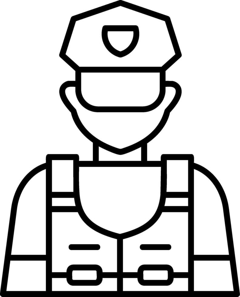 Guard Line Icon vector