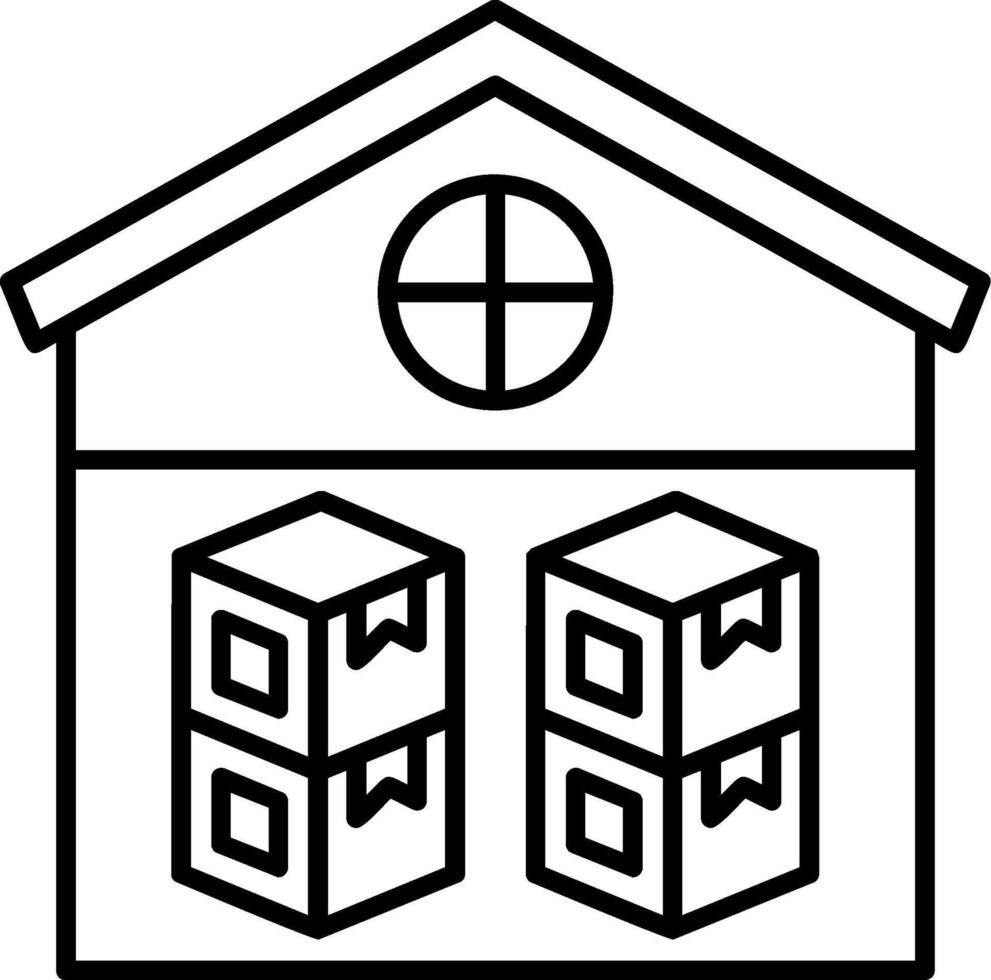 Inventory Outline Style Icon vector