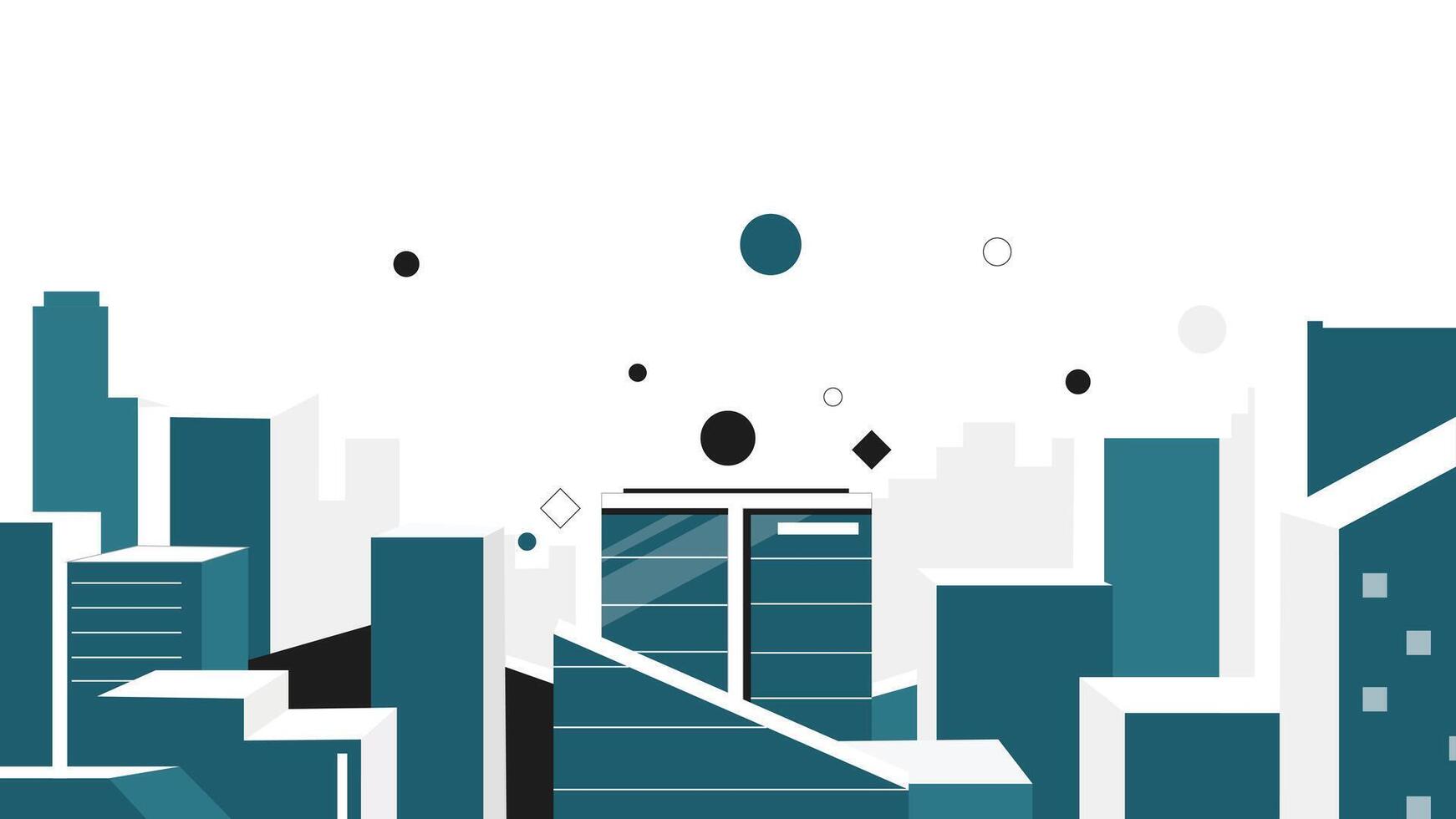 Modern Geometric Abstract Design with Dynamic Shapes and Lines vector