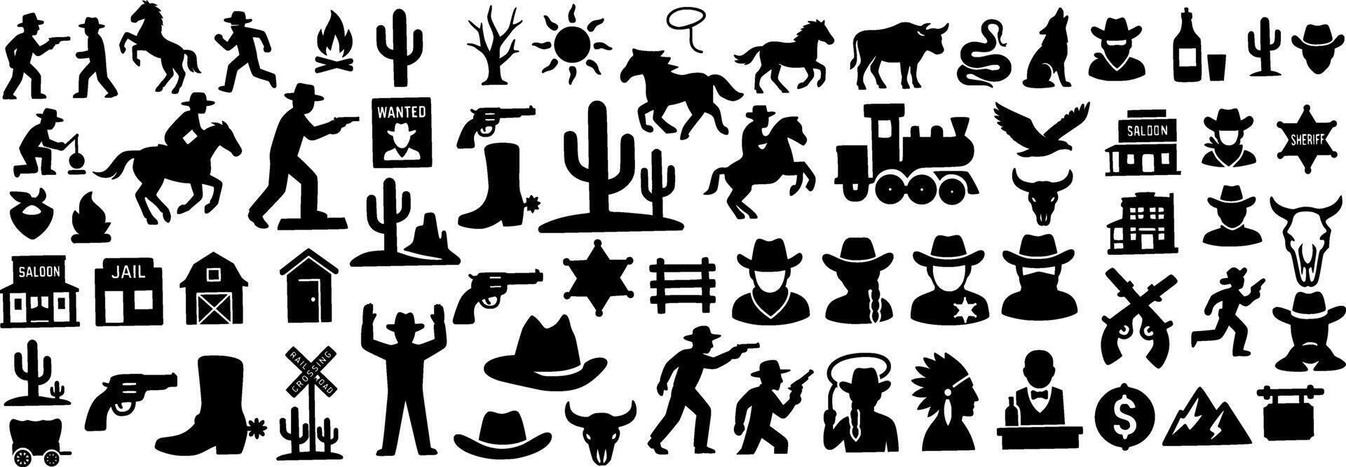 A large collection of silhouettes of various types of people vector