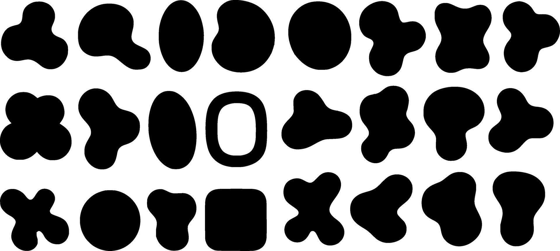 A set of black and white shapes that are arranged in a circle vector