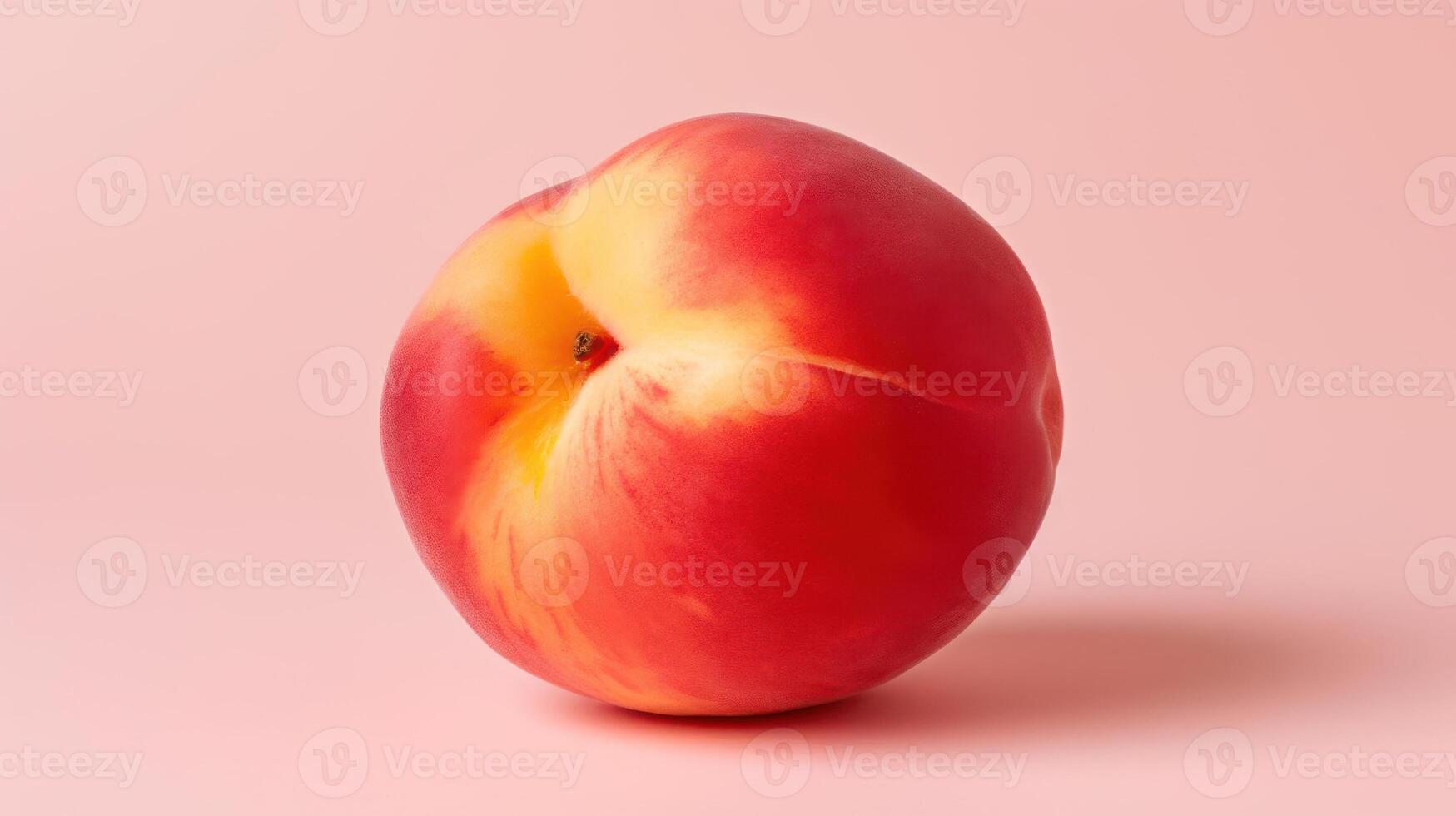 Ripe peach, close-up, vibrant colors, fruit photography photo
