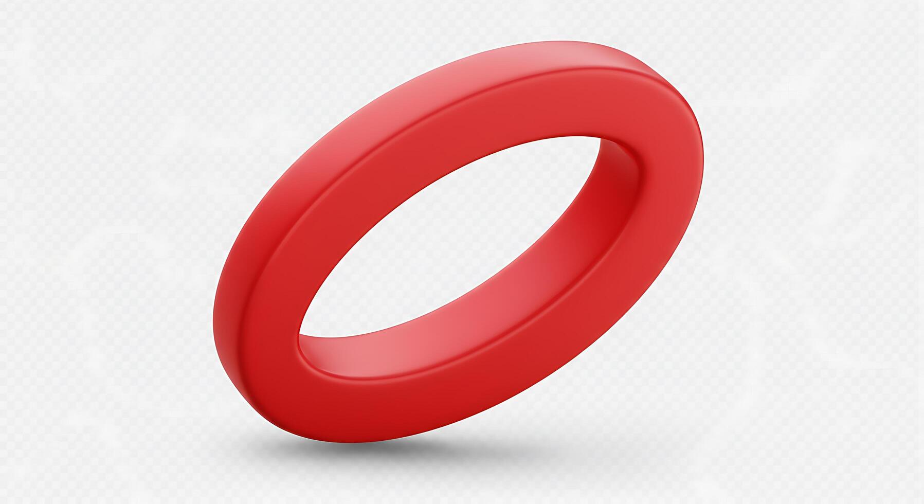 A red ring on a white background photo