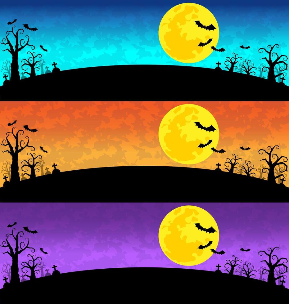 Halloween Background set vector