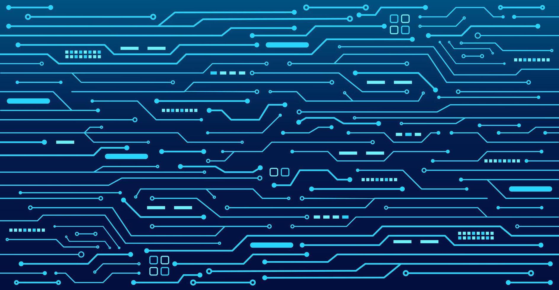 A horizontally oriented circuit board background vector