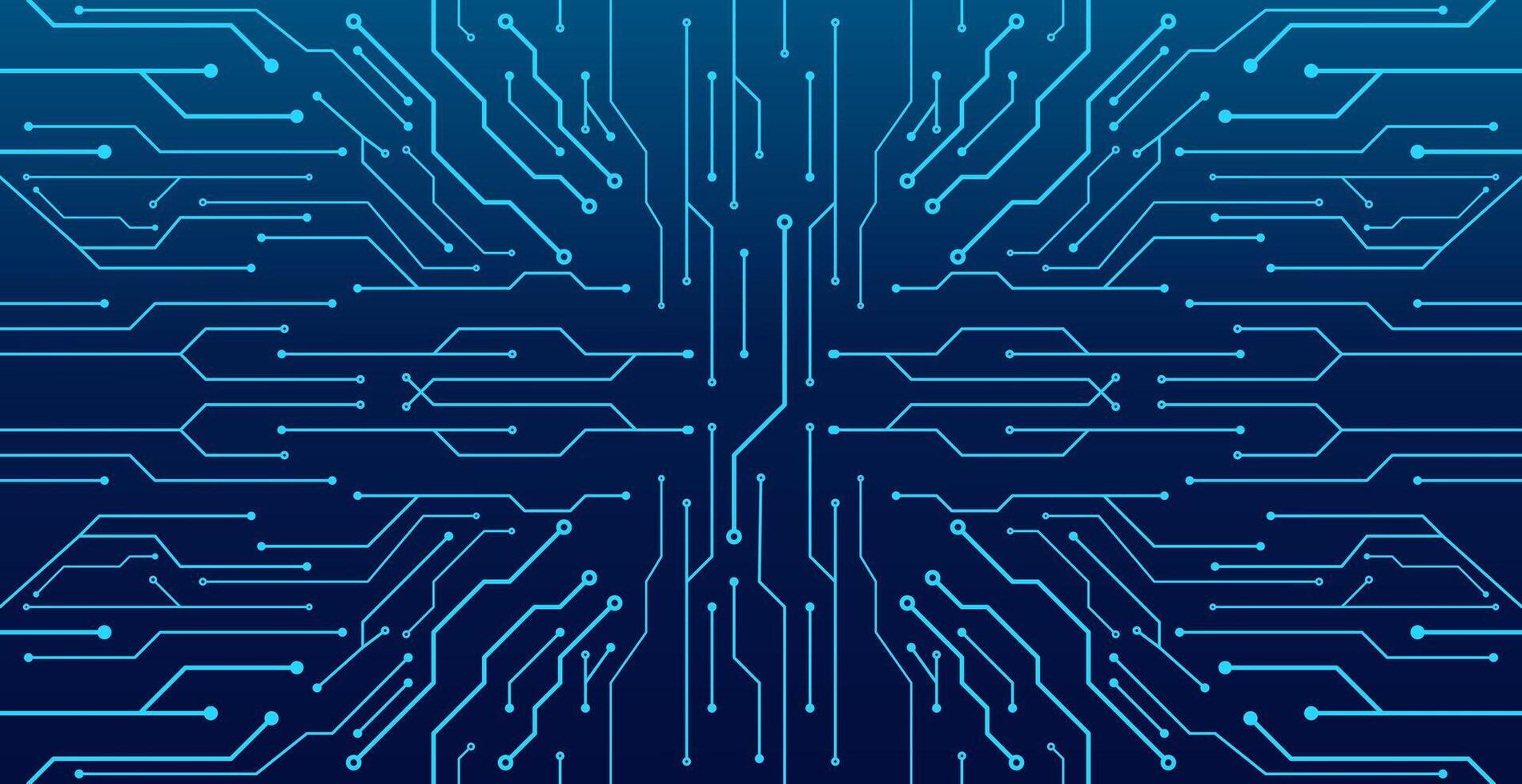 abstract circuit board with connected lines vector