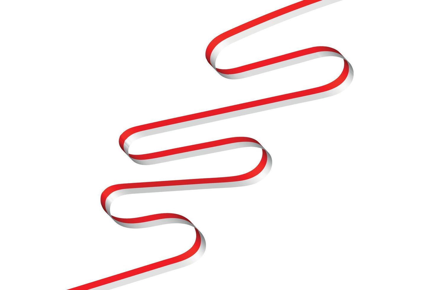 The red and white ribbon symbolizes the Indonesian flag vector