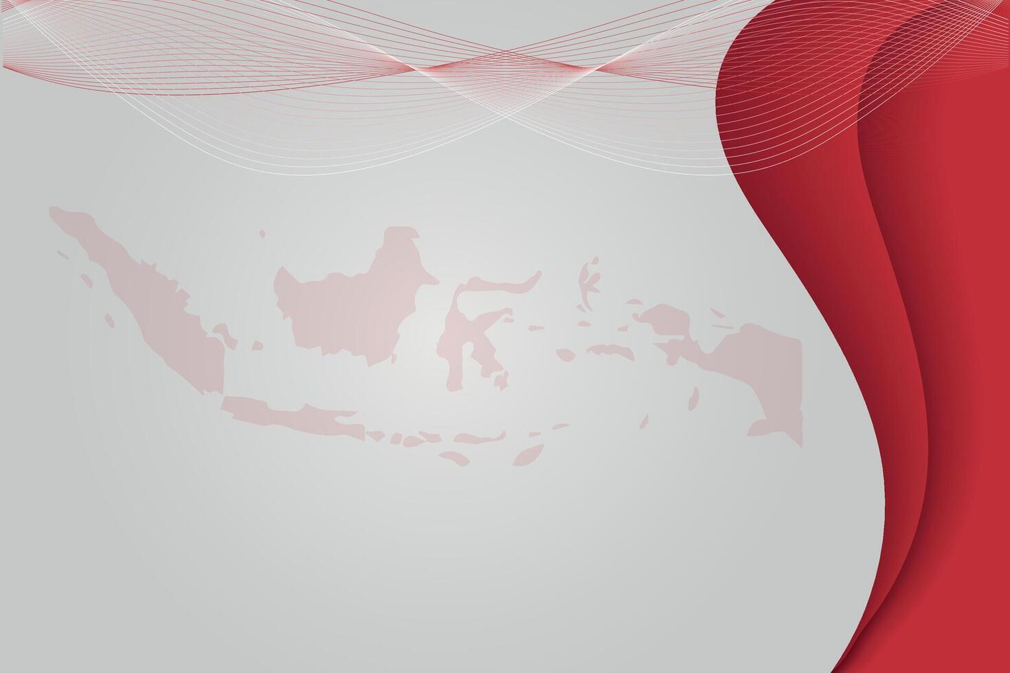 Elegant Modern Indonesia Map and Flag Color Abstract Background Illustration vector