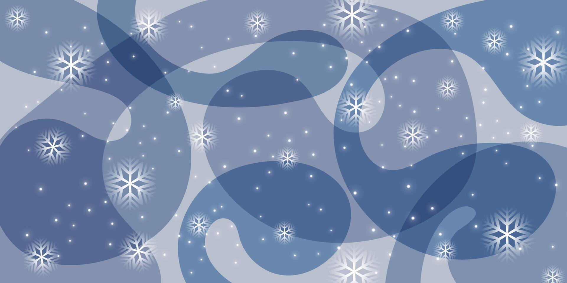 Blue abstract background with white snowflakes and glitter. Design element for winter holidays. Matte art for Christmas. vector