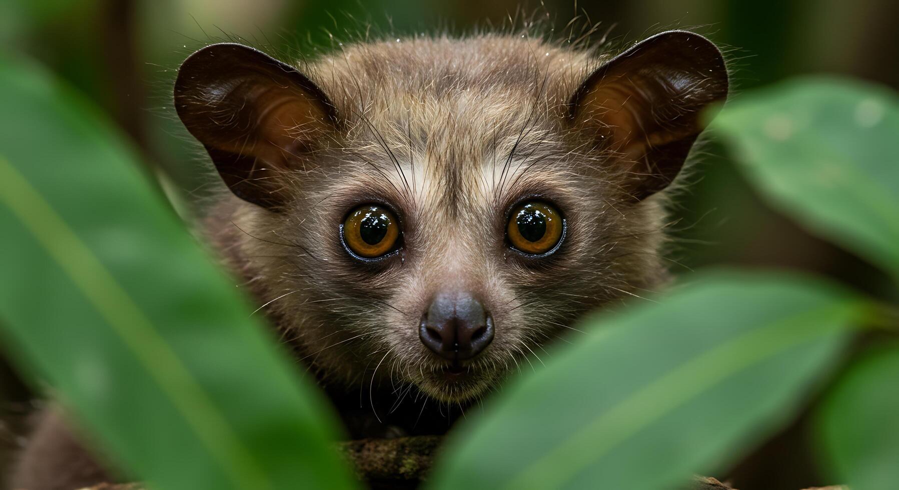 A small animal with big eyes looking at the camera photo