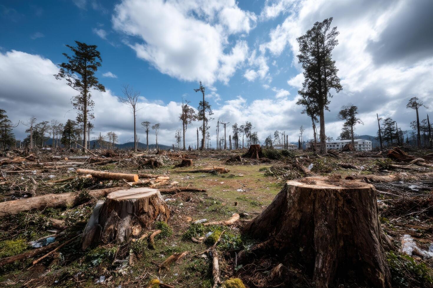 The destruction of the forest in the uk photo