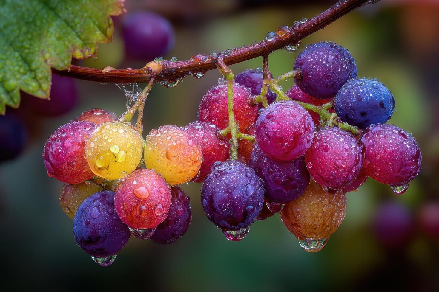 Grapes with water droplets on them photo