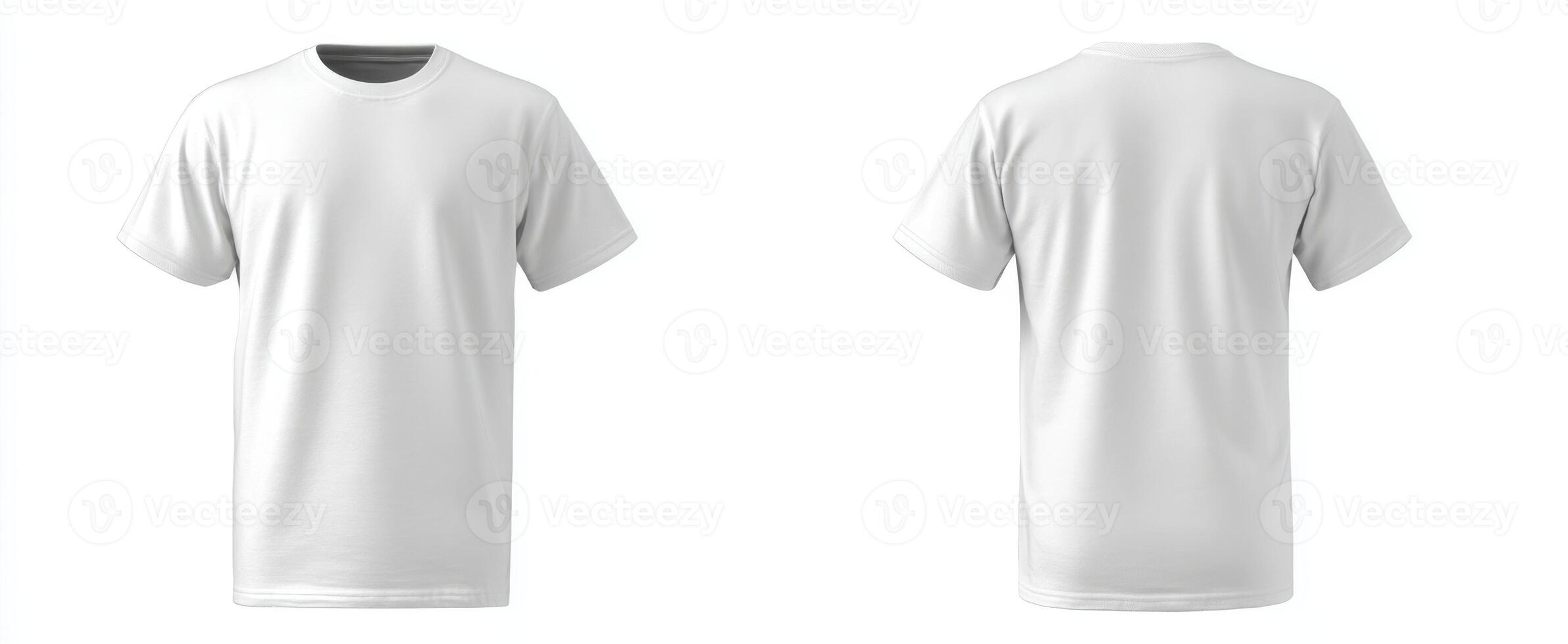 The blank t-shirt mockup showcasing front and back views for design purposes. photo