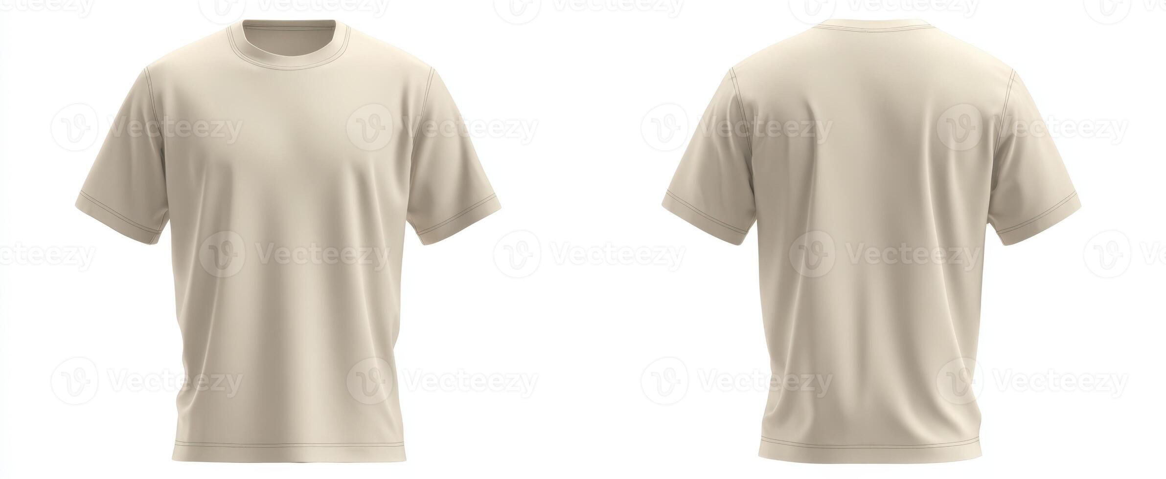 The versatile t-shirt showcasing front and back views for design considerations. photo