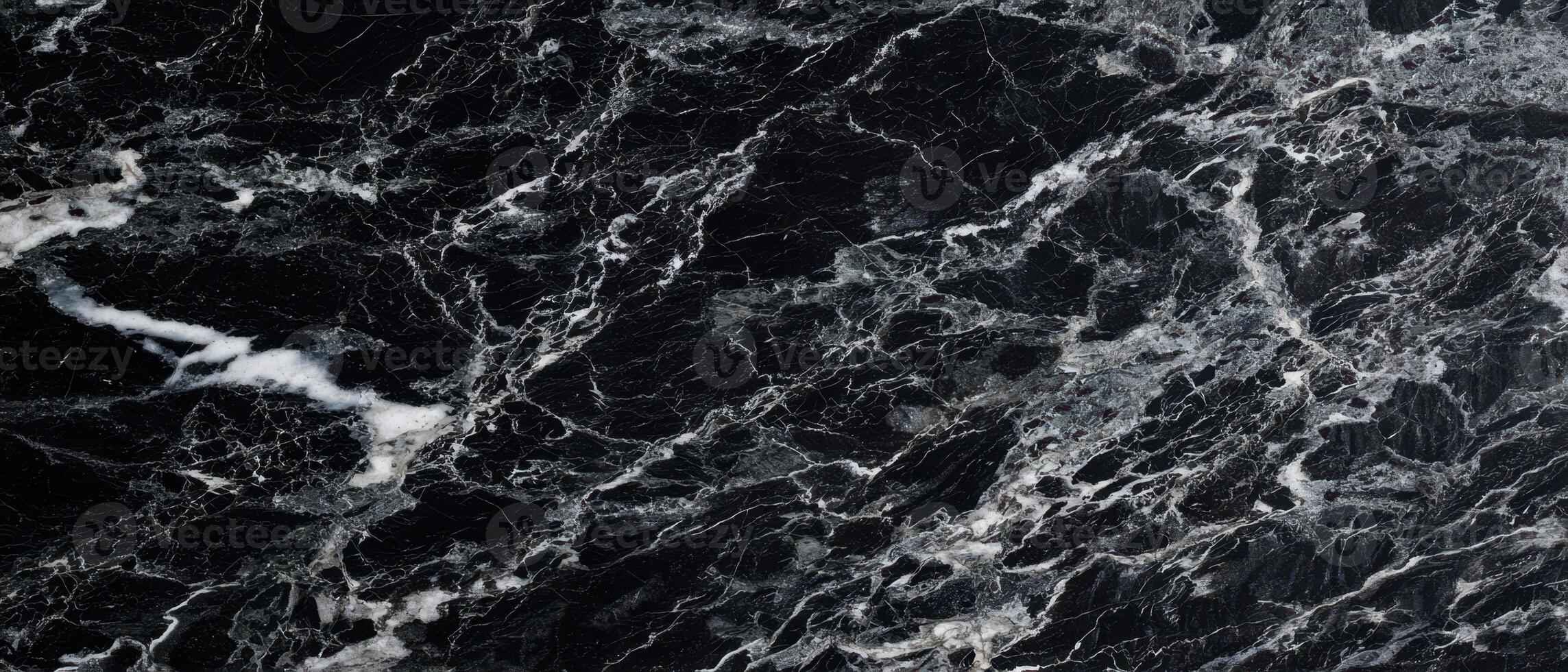 The captivating beauty of black marble with intricate white veining. photo