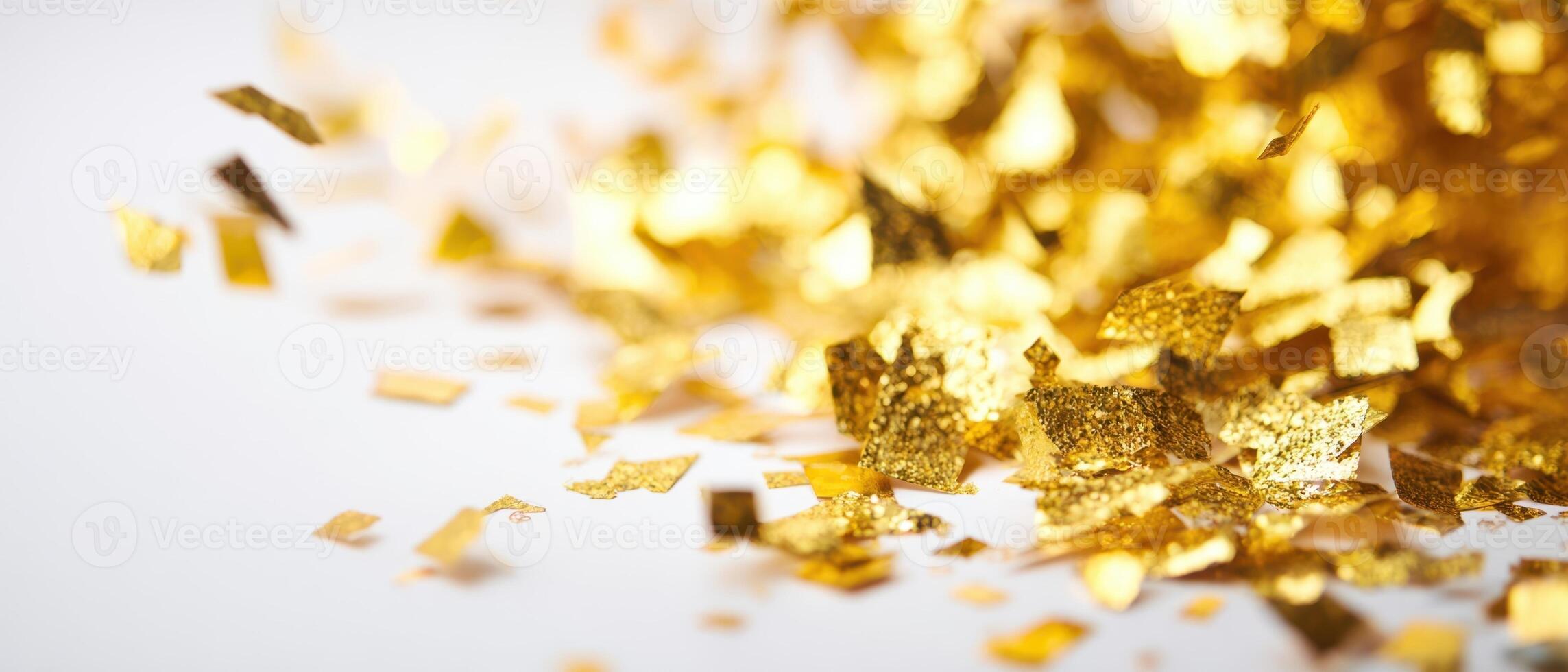 The shimmering gold glitter creating a vibrant and festive atmosphere photo
