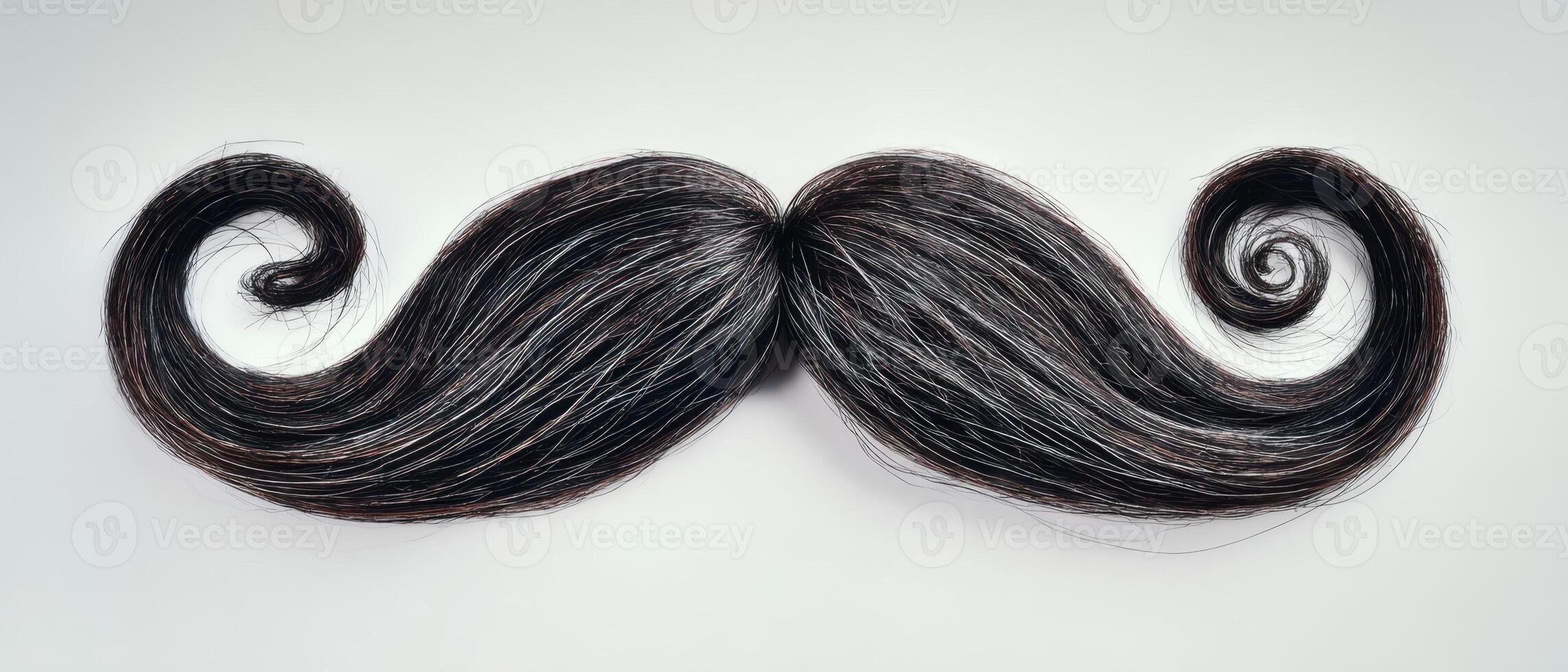 The playful mustache design with elegant curls and stylish flair. photo