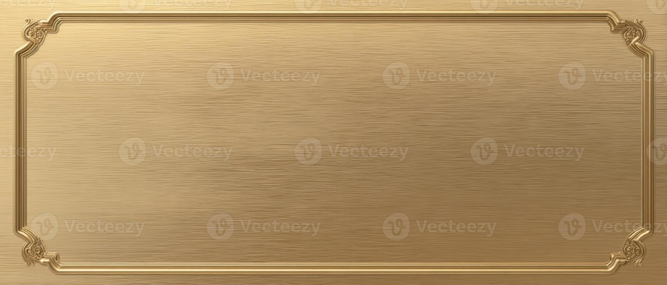 The Elegant Gold Frame with Brushed Texture and Decorative Edges photo
