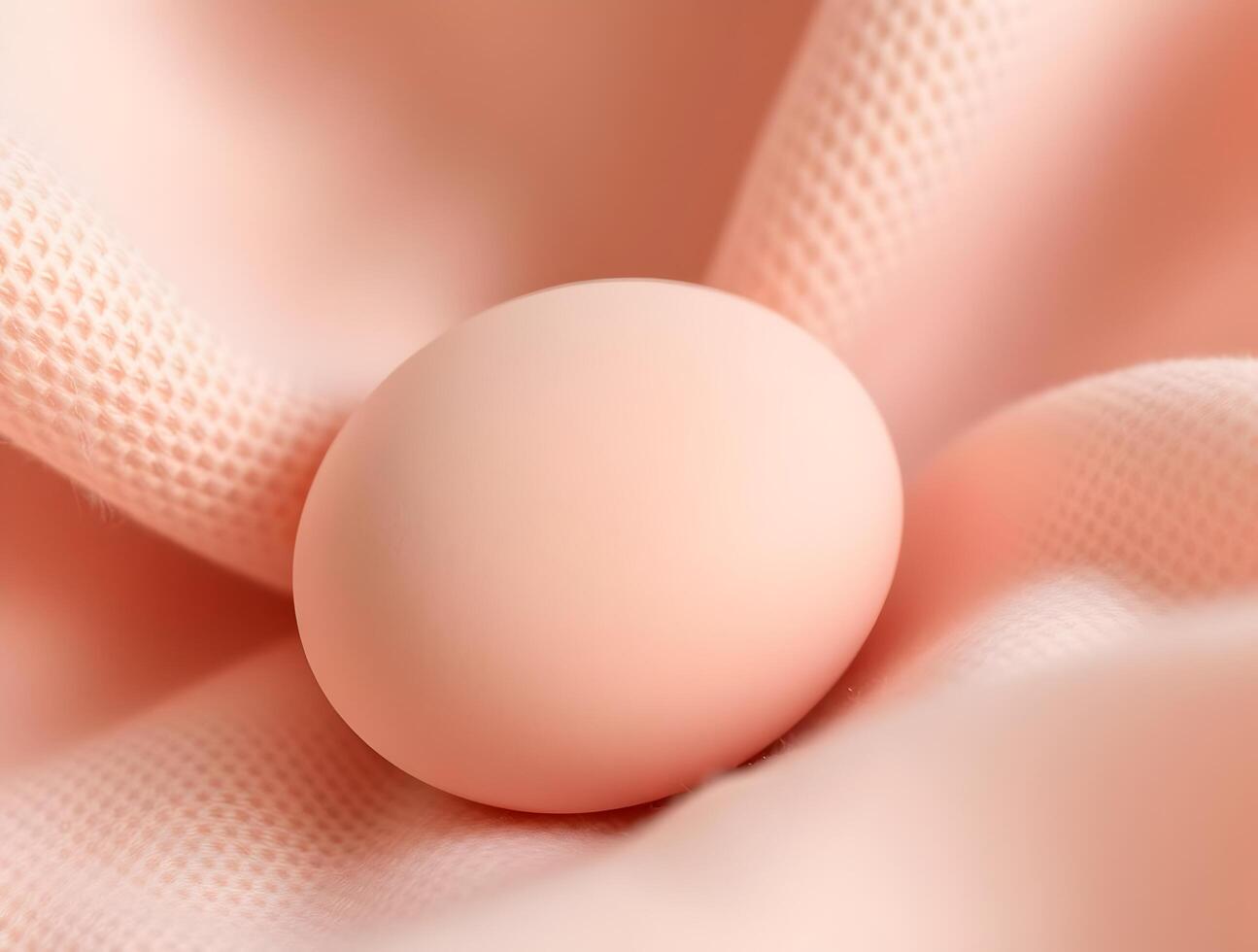 A pink egg on a pink cloth photo