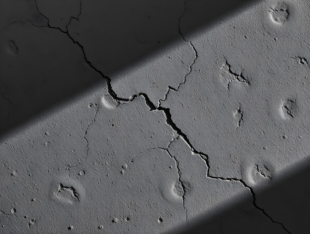 Crack in the surface of the moon photo