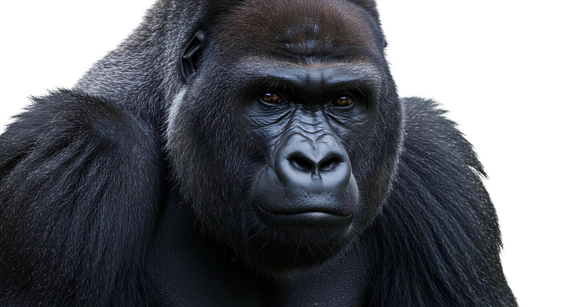 A gorilla is looking at the camera photo