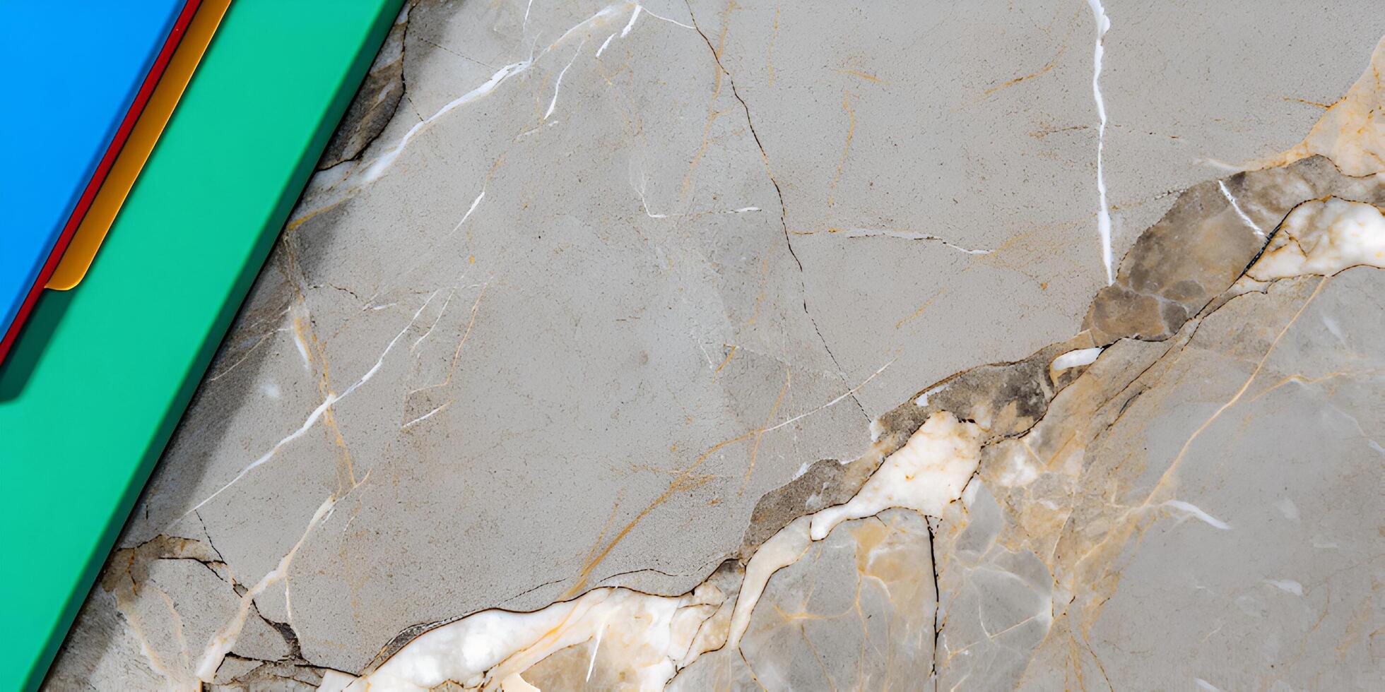 Abstract Gray Marble Texture with Colorful Stripes photo