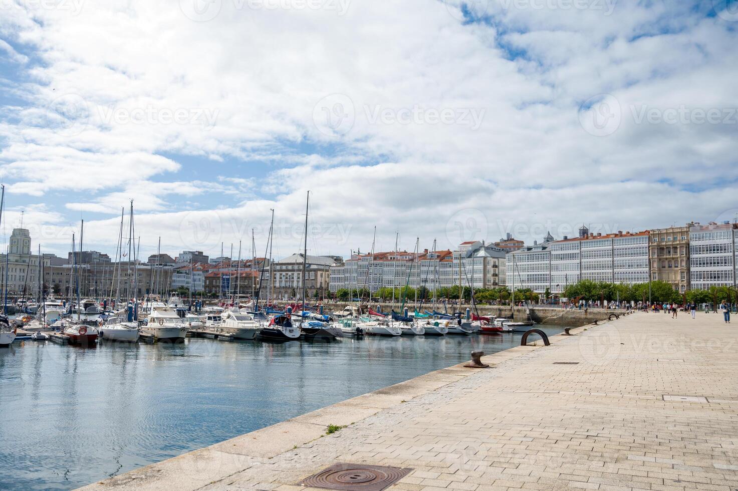 Panoramic view of the city of A Coruna. photo