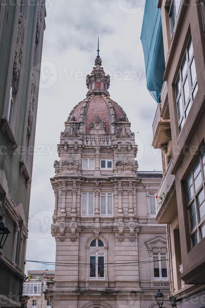 Maria Pita Square in A Coruna, Galicia, Spain photo