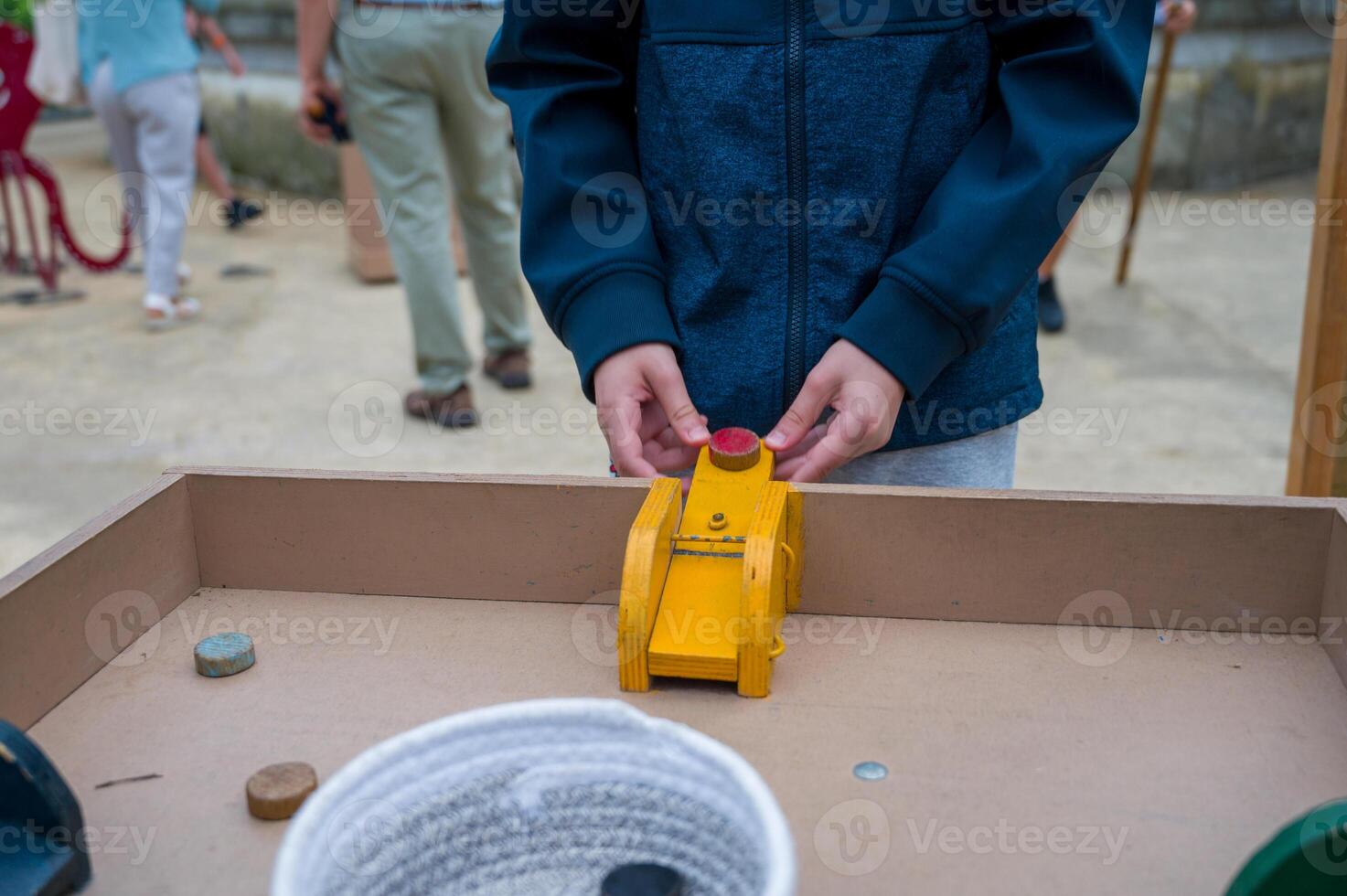 retro manual handmade wooden gameretro manual handmade wooden game.. photo