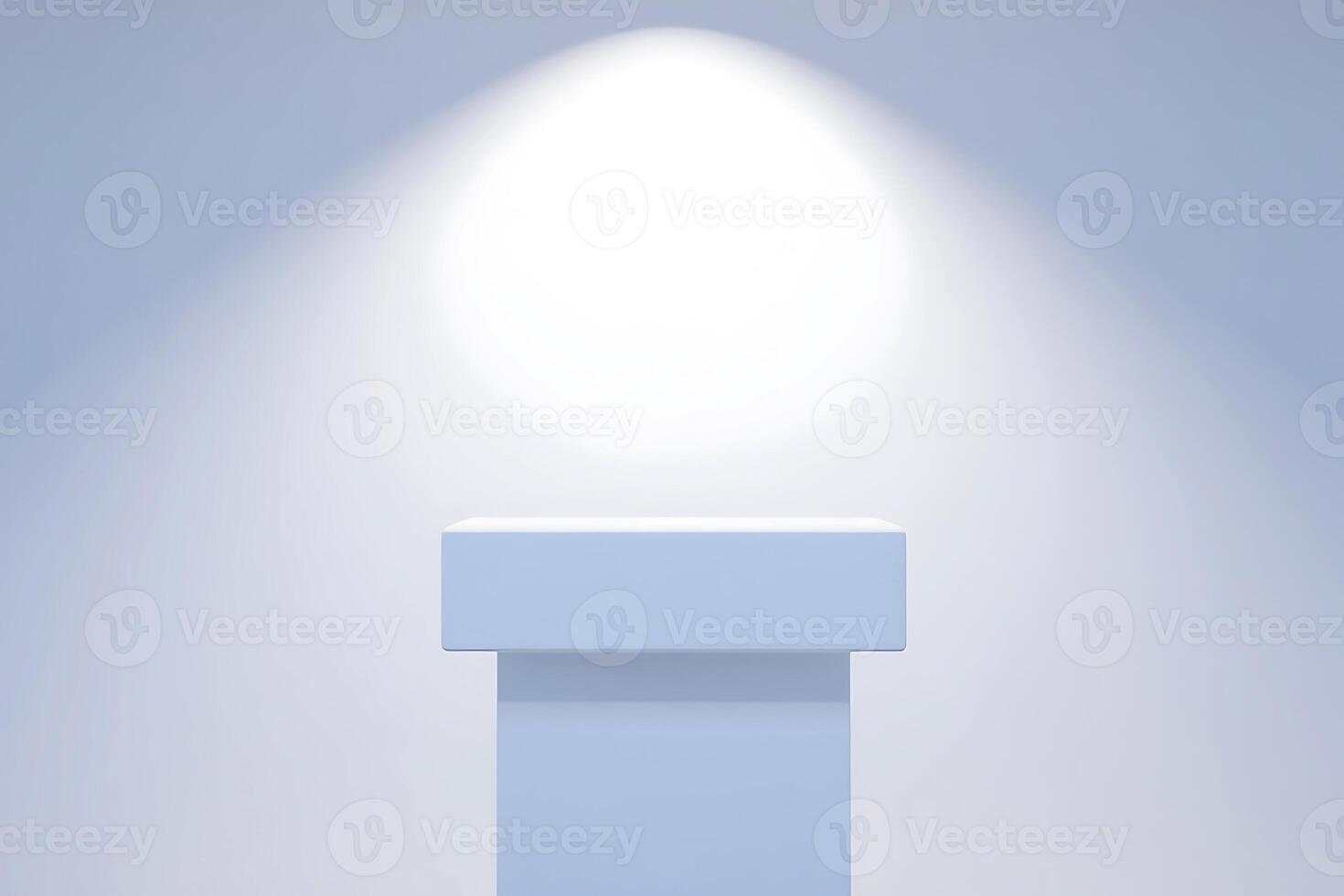 A podium with a spotlight on top of it photo