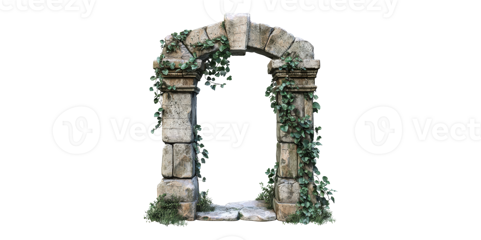Ancient Stone Archway With Ivy. Symbol Of History And Nature'S Resilience Isolated On Transparent Background png