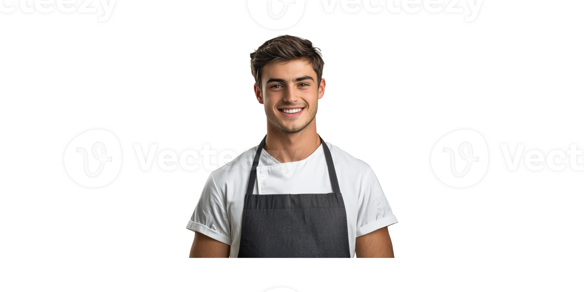 Smiling Male Chef In Apron. Culinary Expertise And Hospitality Isolated On Transparent Background png