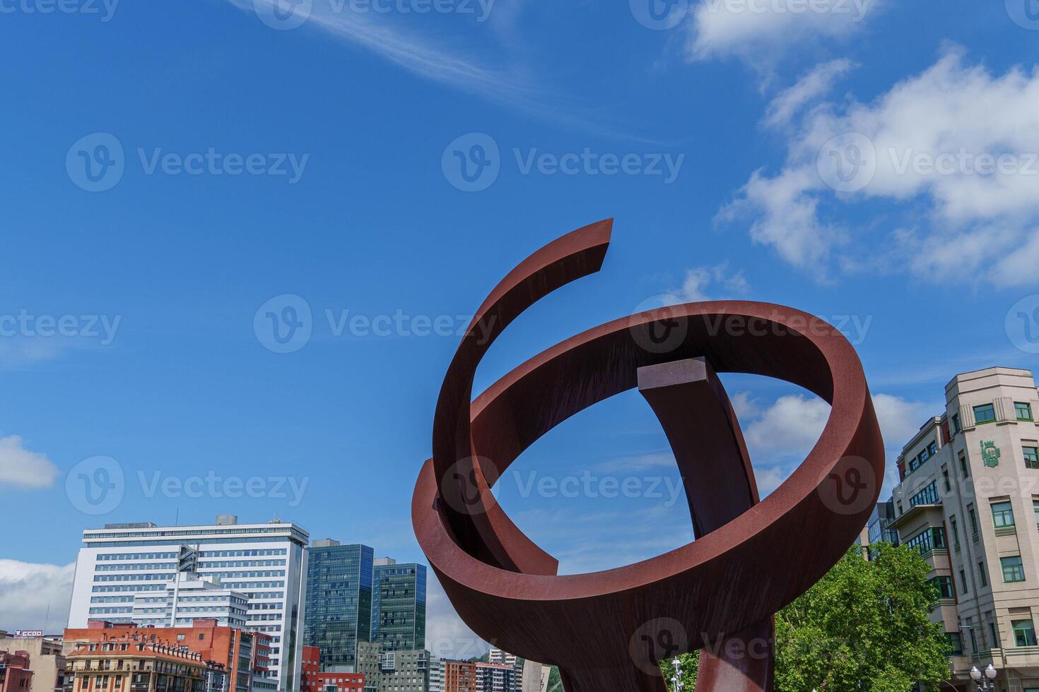 A large sculpture of a circle in spain photo