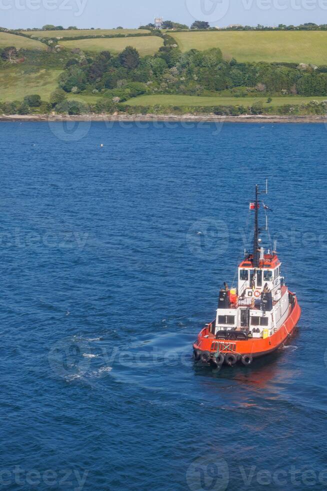 A boat in the water in cornwall photo
